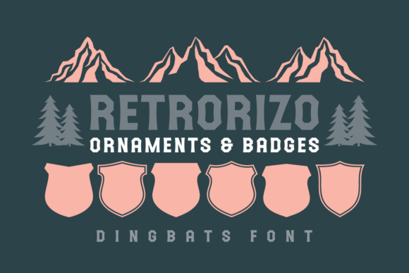 Retrorizo: A Unique Dingbats Font Inspired by Nature and Badges